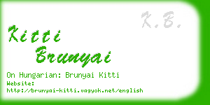 kitti brunyai business card